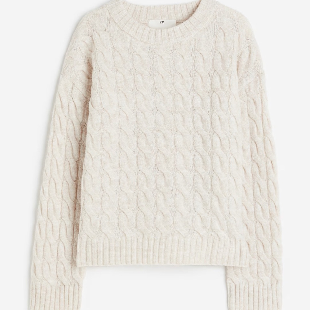 H&M Cream Cable Knit Sweater